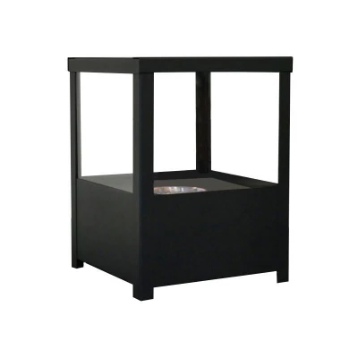 Chimenea de Bioetanol de Mesa Cuadrada - ScandiFlames | Negro Chimenea de Bioetanol de Mesa Cuadrada - Negro - ScandiFlames