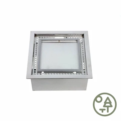 Quemador cuadrado de 5 litros para terrazas. Quemador cuadrado de bioetanol ScandiFlames para exteriores