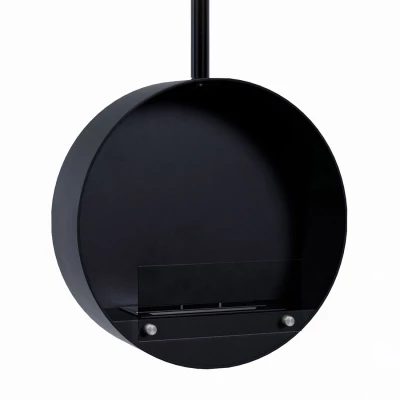 Ottawa - Chimenea redonda de 60 cm para techo en color negro de la marcha Scandiflames Chimenea de bioetanol de techo Ottawa Black de ScandiFlames, diseño moderno y compacto en color negro.