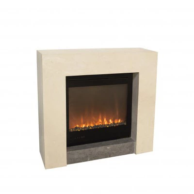 Milos Fossil Stone Surround chimenea electrica Milos Fossil Stone Surround chimenea electrica