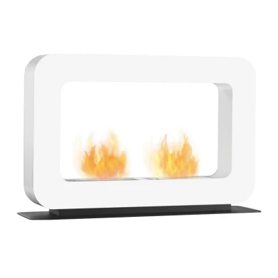 Safretti Curva DT - blanco | Safretti Fire Safretti Curva DT - blanco Chimenea de bioetanol con diseño moderno para el hogar