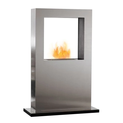 Safretti Cubico XT - acero inoxidable cepillado | Safretti Safretti Cubico XT - acero inoxidable cepillado Chimenea de bioetanol con diseño moderno para el hogar