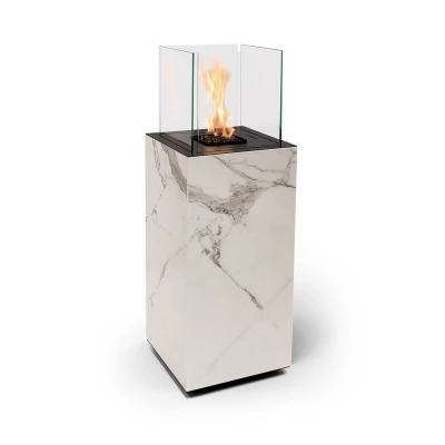 Planika Porto Daze/Laurent - Biochimenea portátil con paneles Dekton estilo mármol Planika Porto Daze/Laurent - Biochimenea portátil con paneles Dekton estilo mármol