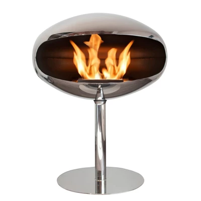 Chimenea independiente Steel Cocoon Cocoon Pedestal bio fire in steel