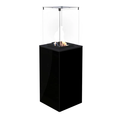 Chimenea de gas negra para exterior Deluxe Patio estufa de exterior chimenea de gas - negro