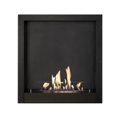 Xaralyn Built-in Unit L Chimenea preparada para montar Chimenea de color negro con fondos adaptables Xaralyn Built-in Unit L chimenea empotrada