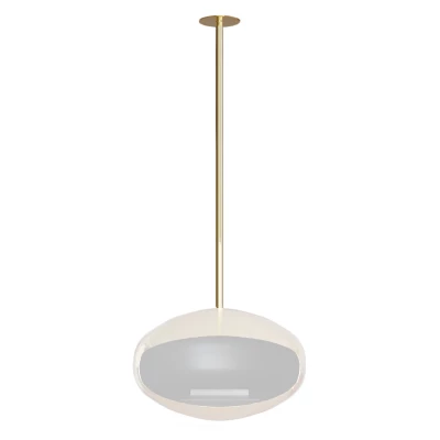 Soporte de techo y varilla para Cocoon Aeris en latón pulido Soporte de techo y varilla para Cocoon Aeris en latón pulido