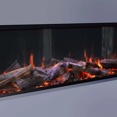 Trimline Fires - Set decorativo Coppice (madera real) | Cómpralo aquí Trimline Fires - Set decorativo Coppice de madera real para chimeneas eléctricas