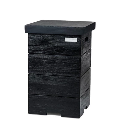 Ocultador de Gas Happy Cocooning - Madera de Teca | Compra Aquí Ocultador de botellas de gas Happy Cocooning en madera de teca negra