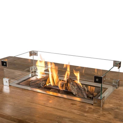Accesorios para quemadores empotrables vidrio de seguridad para chimineas -accesorio de estufas