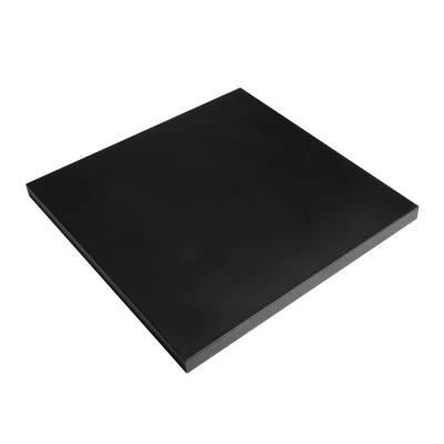 Negra cuadrado funda Negra para modelos cuadrados Tapa del mismo material y color