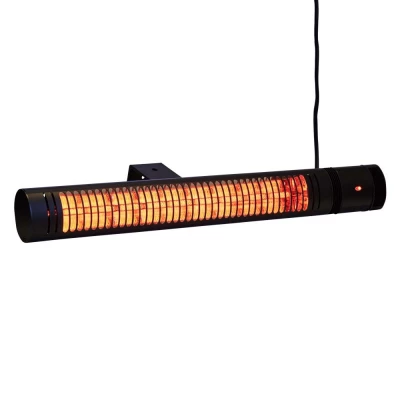 Calefactor Exterior HEAT1 ECO High-line 2000W | Compra Aquí Calefactor exterior HEAT1 ECO High-line 2000W en negro montado en pared