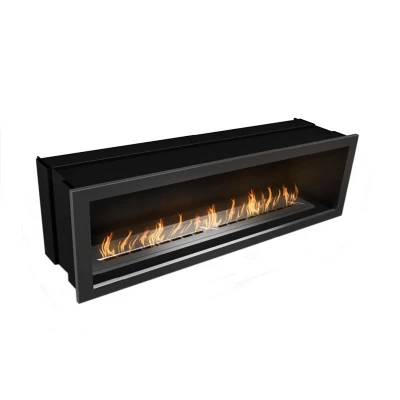 Icon Fires de acero cepillado SFB1350 Slimline Firebox 1350 tapete Icon Fires
