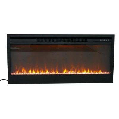 Chimenea eléctrica suprema de 109,2 cm para pared o empotrada Chimenea eléctrica de 1,1 metros para pared