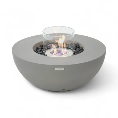ROCA Mesa Bioetanol Gris – Elementi Fires | Compra Online Mesa de bioetanol ROCA en color gris espacial de Elementi Fires, elegante y funcional para exteriores
