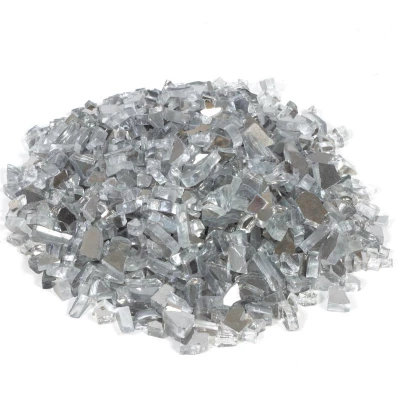 Piedras decorativas de vidrio claro | Accesorios para chimeneas de gas Piedras decorativas de vidrio claro para chimeneas de gas