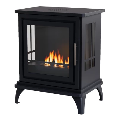 ScandiFlames Nashville estufa bioetanol en negro ScandiFlames Nashville - Estufa bioetanol de diseño tradicional en color negro