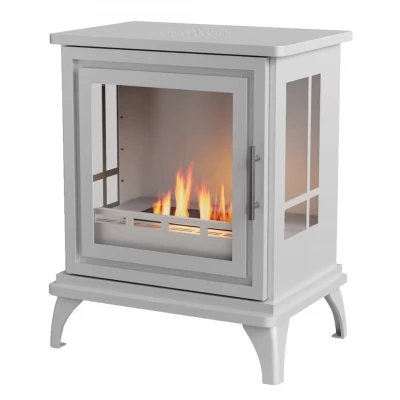 ScandiFlames Nashville estufa bioetanol en blanco ScandiFlames Nashville - Estufa bioetanol de diseño tradicional en color blanco