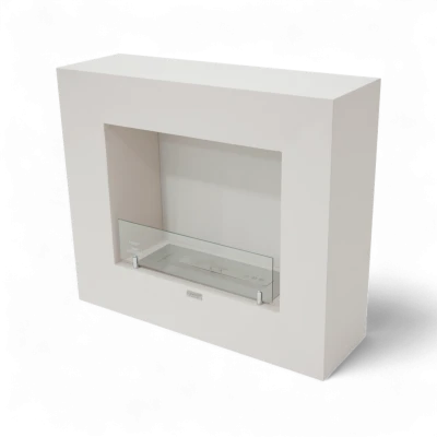 MILANO Blanco Crema - Chimenea Bioetanol Elementi Fires MILANO de Elementi Fires en blanco crema, chimenea de bioetanol portátil de diseño elegante y moderno