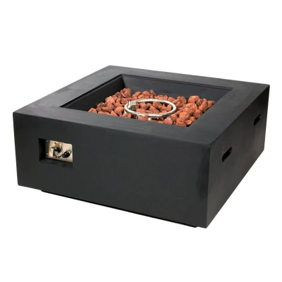 Kawasaki Fire Pit - Chimenea de Gas Portátil | Exterior Kawasaki Fire Pit Chimenea de gas portátil para exterior en gris oscuro y negro