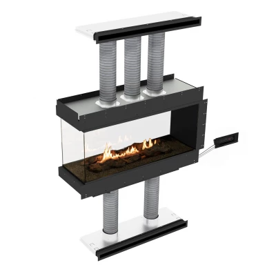 Panorama Room Divier - Chimenea bioetanol acristalada de Planika Panorama Room Divider