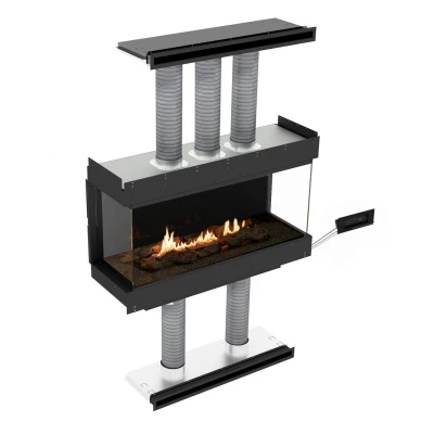 Panorama Three-Sided | Chimenea bioetanol acristalada 3 lados Panorama Three-Sided