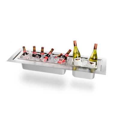 Nevera para vino incorporada Enfriador de vino que puede ser incorporado en una mesa de jardín