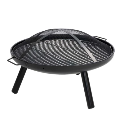 Dubai Brasero con Parrilla y Tapa de Red | Compra Aquí Brasero Dubai con parrilla y tapa de red en color negro