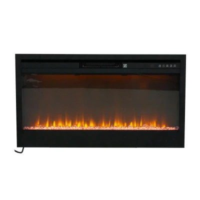 Chimenea eléctrica negra para montaje en pared o para instalación Chimenea eléctrica de pared de 80 cm