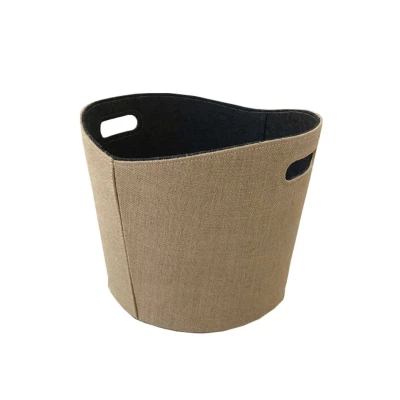 Canasta para leña de yute - Accesorios para chimeneas | Compra aquí Canasta para leña de yute en beige para almacenamiento