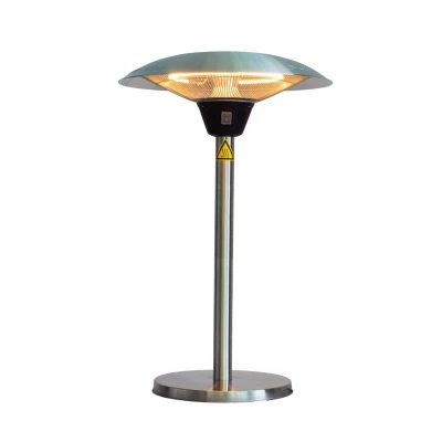 Calefactor de exterior UFO Hortus plateado para mesa Radiador eléctrico de mesa - UFO 800/1200/2000W Plata