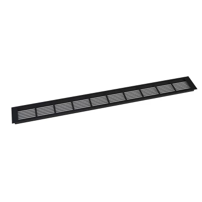 Rejilla ventilación negra - 100x11cm - Ventilación de 420cm² Rejilla de ventilación negra - 100x11 cm - 420 cm²