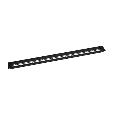 Rejilla ventilación negra 80x6.5cm - Area de 210cm² Rejilla de ventilación negra - 80x6.5 cm - 210 cm²