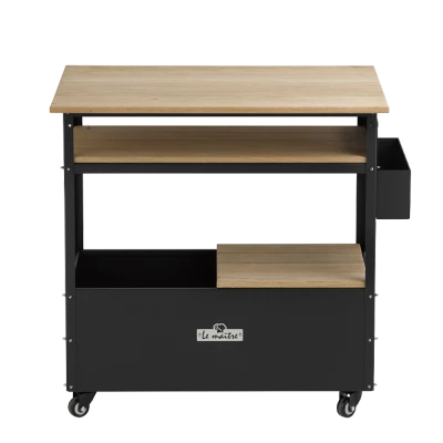 Mesa de trabajo Le Maître - Accesorios para Cocina Exterior Mesa de trabajo Le Maître para cocina exterior en madera y negro