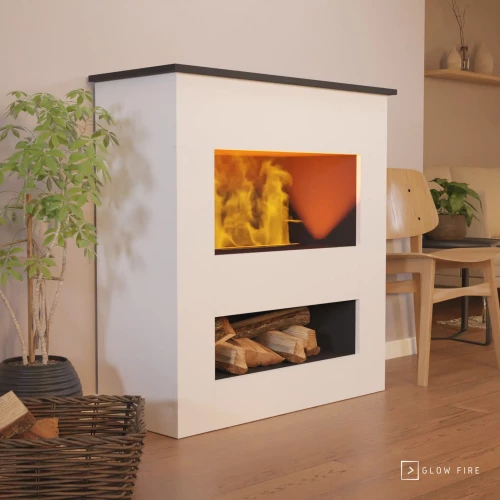 Chimenea híbrida Brecht – Blanco Chimenea híbrida Brecht – Blanco