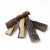 Set de 5 troncos de cerámica para chimeneas de bioetanol ScandiFlames