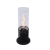 Vornado Chimenea Bioetanol de mesa de Elementi Fires, diseño compacto en negro con vidrio templado, ideal para interiores y exte