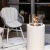 Chimenea de bioetanol BOSTON en Blanco Crema de Elementi Fires, diseño portátil para exteriores