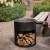 Pozo de fuego transportable con parrilla. productos de bioetanol-chimeneas para exterior jardín y patio