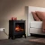 Chimenea eléctrica Solano en negro con diseño compacto y moderno