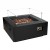 Kawasaki Fire Pit Chimenea de gas portátil para exterior en gris oscuro y negro