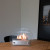Chimenea de bioetanol de mesa redonda ScandiFlames en cristal