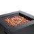 Kawasaki Fire Pit Chimenea de gas portátil para exterior en gris oscuro y negro