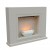 Chimenea eléctrica en blanco