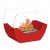 Chimenea de bioetanol curva en rojo de ScandiFlames, modelo de sobremesa