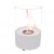 Chimenea bioetanol vidrio cilíndrica - blanco