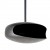 Negro UFO-50 Biochimenea con forma redonda colgada de techo. Elegante y moderna. Color negro