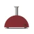 Horno de pizza híbrido Alfa Forni Moderno 3 Pizzas rojo para exteriores
