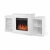 ArtiFlame Fashion AF18 blanca - Chimenea eléctrica con mueble