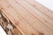 Banco de jardín y almacenamiento de madera en acero corten